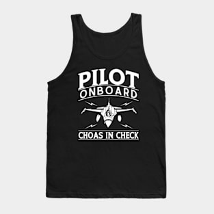 Pilot OnBoard Chaos in Check Tank Top